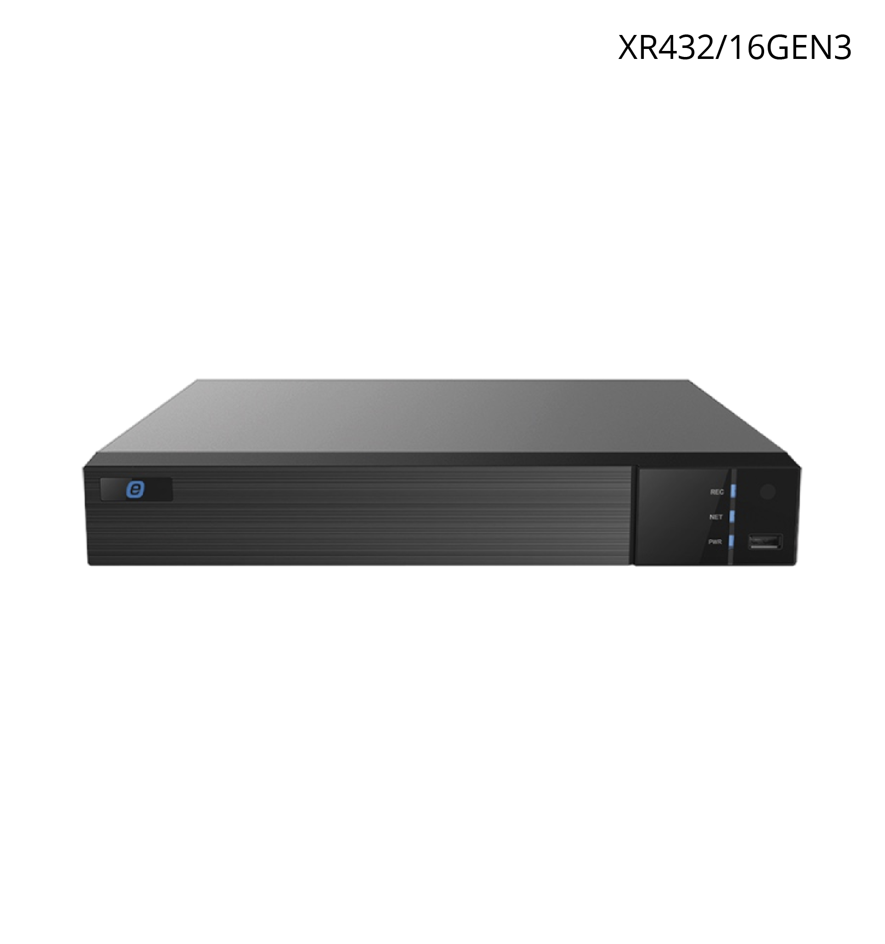 NVR E-Series GEN3, 8MP 4K, 32 Canales IP, 16 Puertos POE, Soporta 4 HDD, Reconocimiento Facial, H.265+ NDAA Certificado.