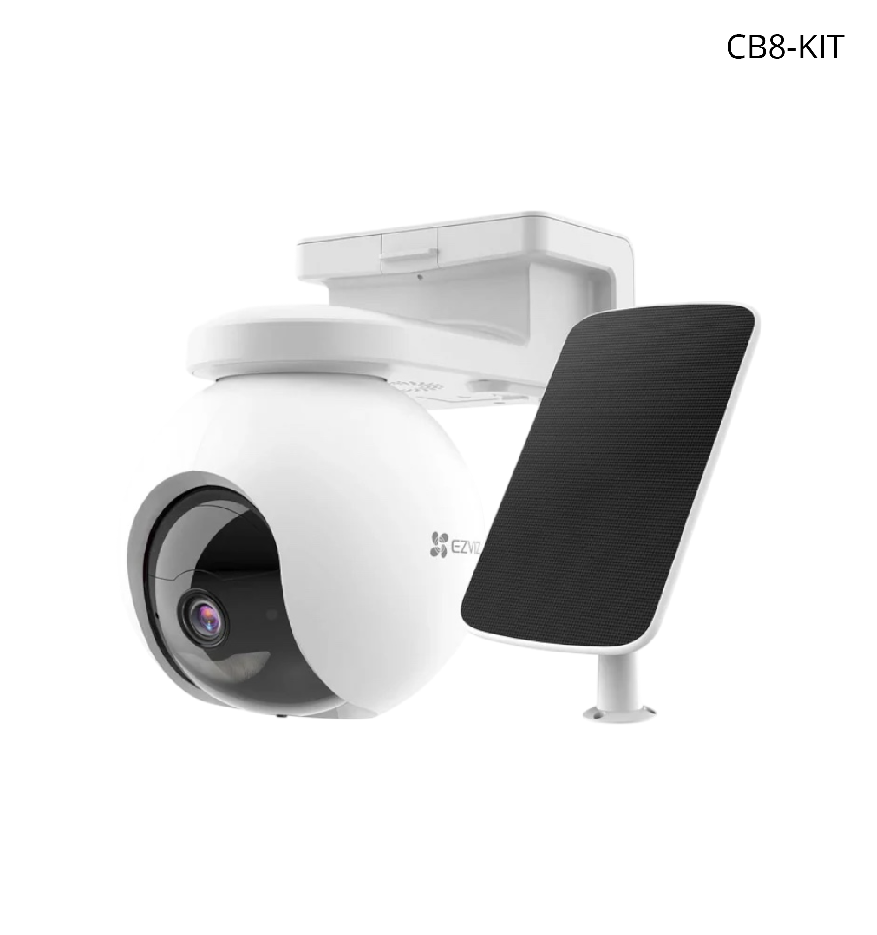 Kit de Cámara EZVIZ Wifi+Panel Solar, 2K/3MP, 360°, batería recargable, 10,400mAh, 4.2W.