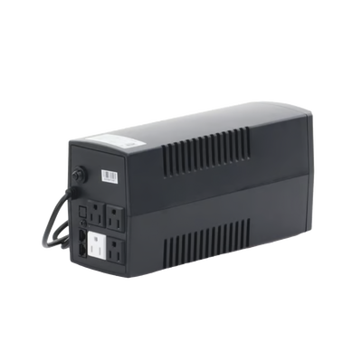 UPS Epcom de 600VA/360W, 120 Vca. Clavija NEMA 5-15P. 4 Tomas NEMA 5-15R.
