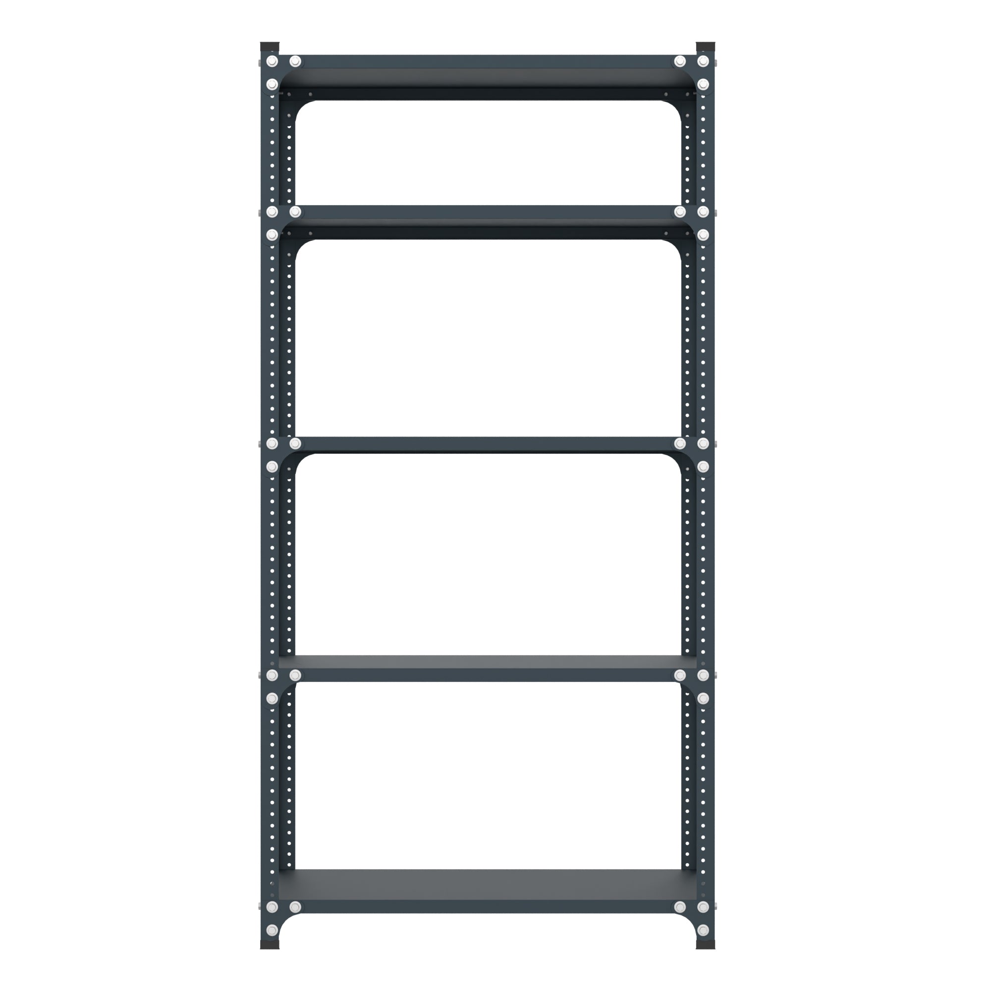 ESTANTE IOFFICE DE ALMACENAMIENTO DE ACERO COLOR GRIS, 200KG POR SOPORTE, 200x100x50cm