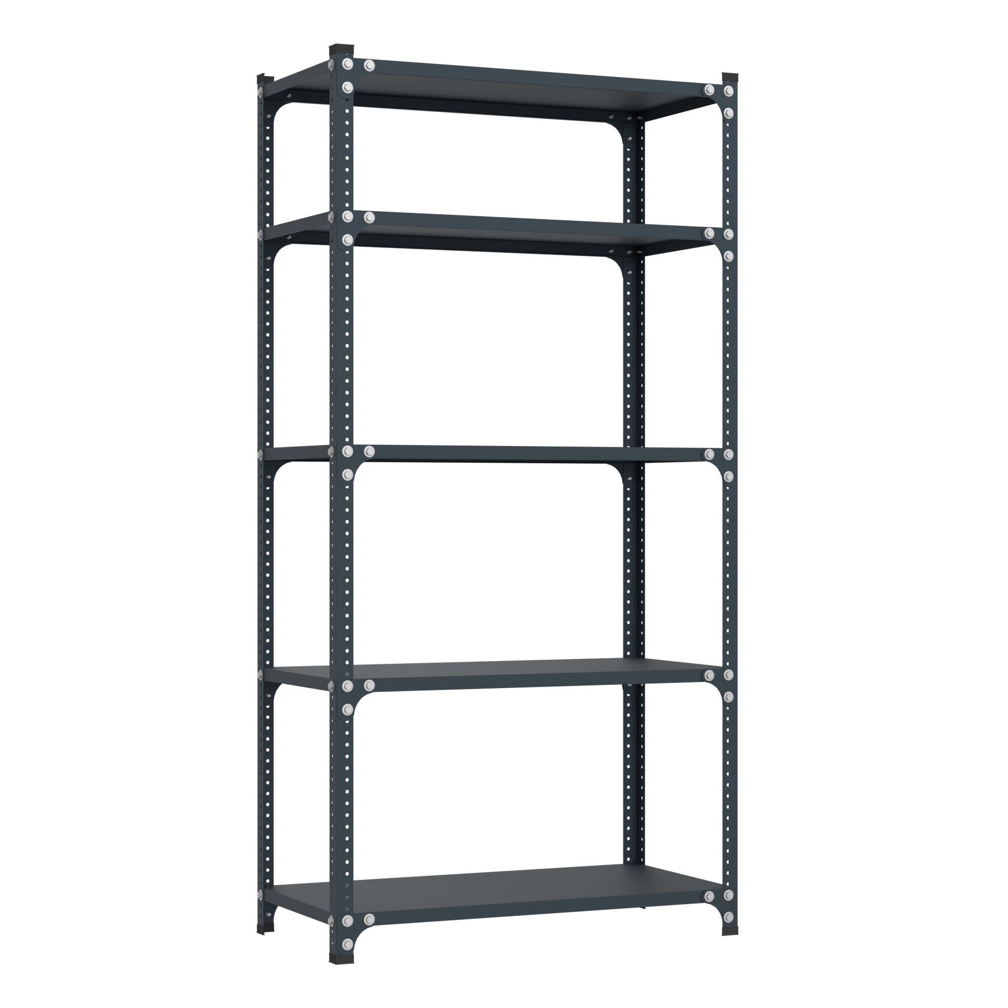 ESTANTE IOFFICE DE ALMACENAMIENTO DE ACERO COLOR GRIS, 200KG POR SOPORTE, 200x100x50cm
