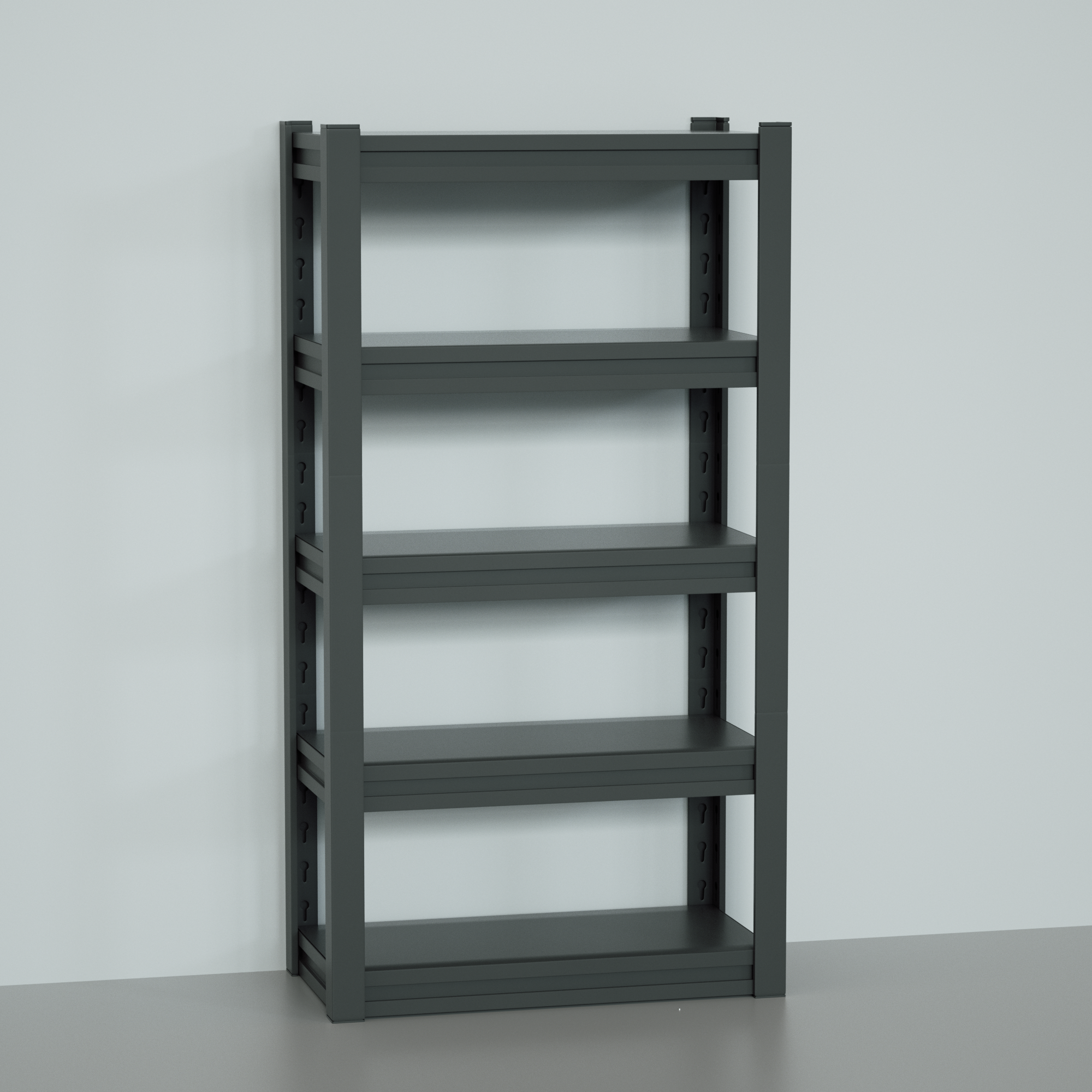 ESTANTE IOFFICE DE ALMACENAMIENTO DE ACERO COLOR NEGRO, 150 KG POR SOPORTE, 183x100x50cm