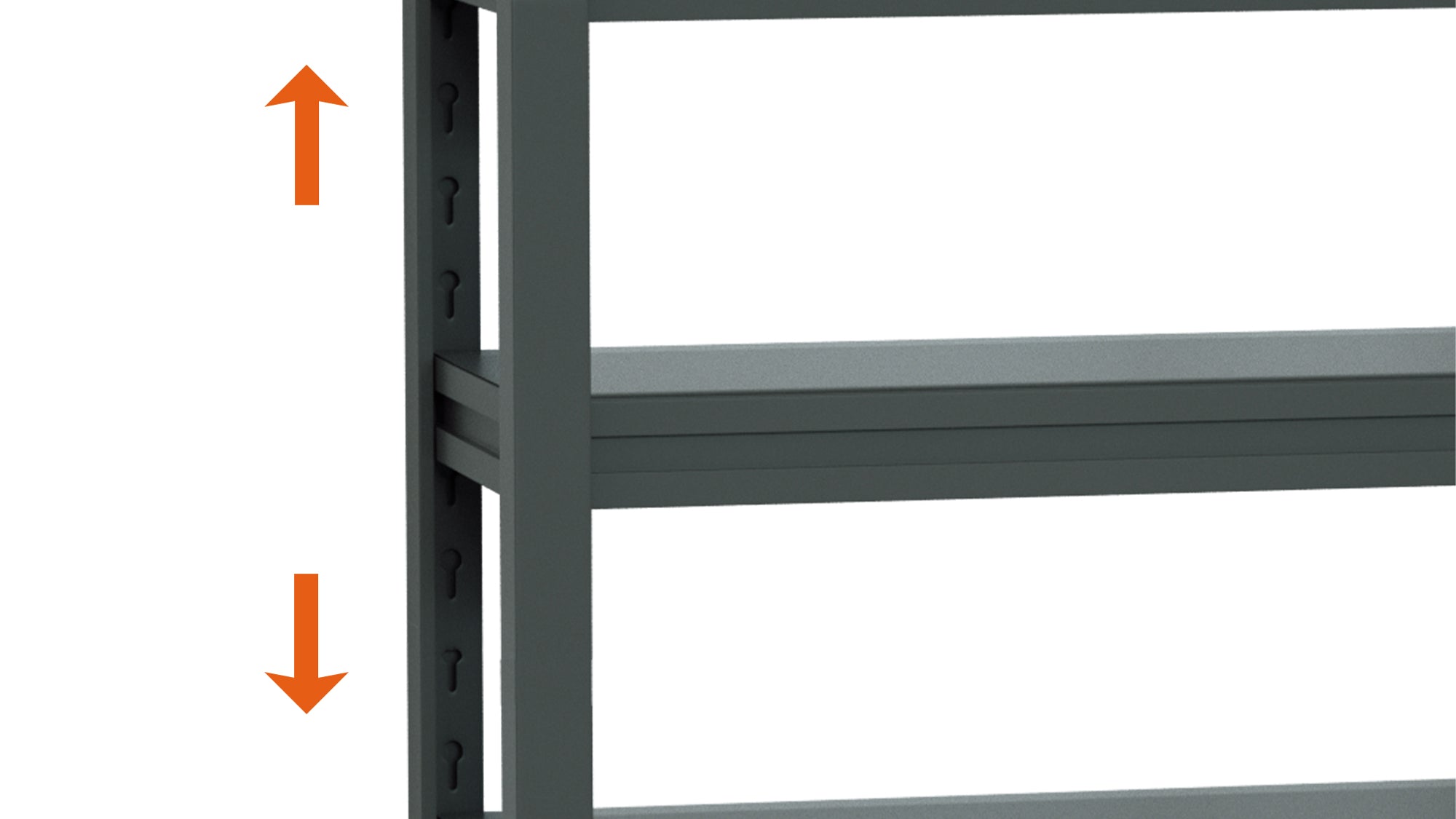 ESTANTE IOFFICE DE ALMACENAMIENTO DE ACERO COLOR NEGRO, 150 KG POR SOPORTE, 183x100x50cm
