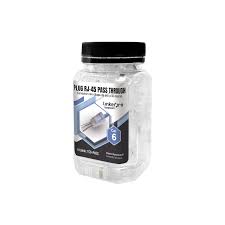 BOTE PASS, 100 PLUGS LINKEDPRO, RJ45 CAT6, SIN BLINDAJE CHAPA DE ORO A 30 MICRAS PARA DURABILIDA