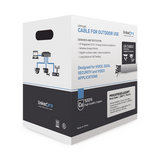 Cable UTP Cat5E LinkedPro / Color Negro / 250 Pies con Gel / Exterior / 100% Cobre Certificado.