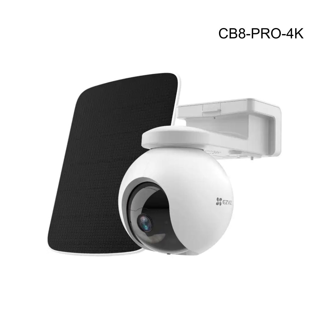 Kit cámara ezviz + panel solar 4K/8MP, 360, batería recargable, 10,400 mAh 5W