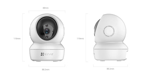 CAMARA EZVIZ DOMO 2MP, 360°, IR10MTS, DETECCION DE MOVIMIENTO, AUDIO BIDIRECCIONAL, TARJETA SD