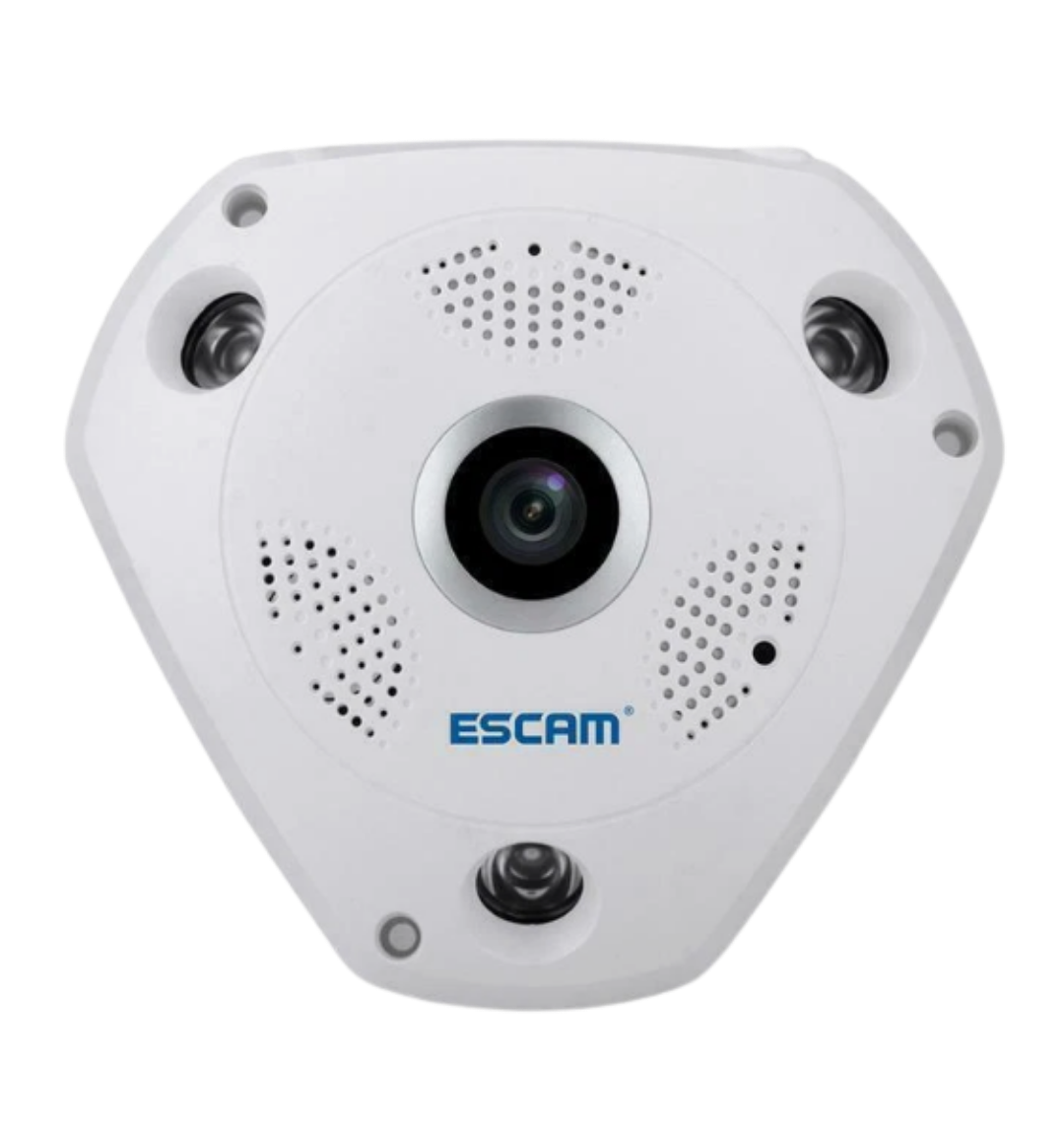 Cámara fish eye 1.3 MP 360 grados con doble audio 