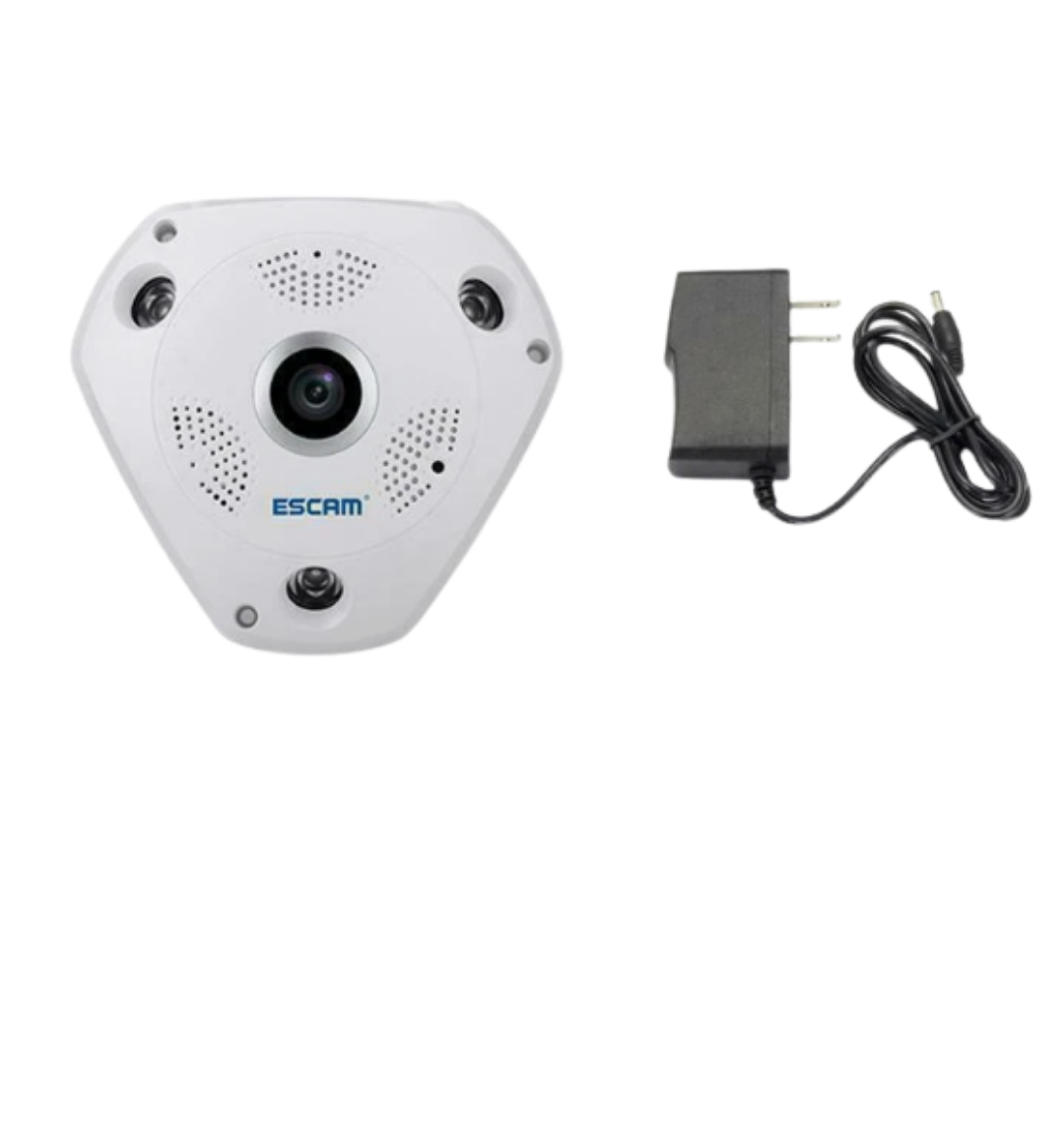 Cámara fish eye 1.3 MP 360 grados con doble audio 