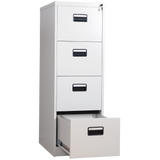 ARCHIVERO VERTICAL IOFFICE, 4 CAJONES, ACERO LAMINADO EN FRIO, GRIS CLARO, CERRADURA CON 2 LLAVES