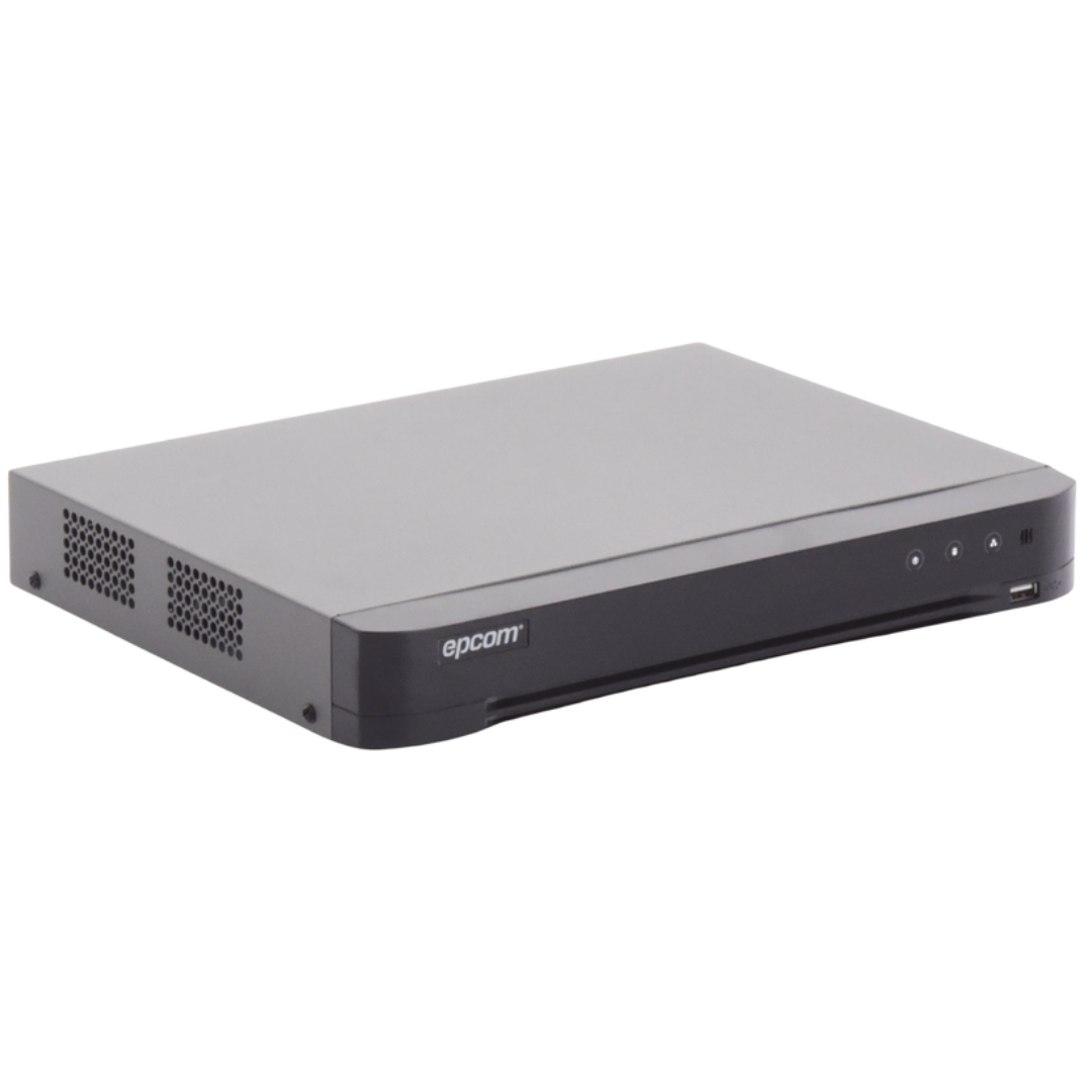 DVR EPCOM 16 CANALES TURBOHD 5 MP LITE - 3K LITE, AUDIO DE DOS VÍAS, RECONOCIMIENTO FACIAL ACUSENSE