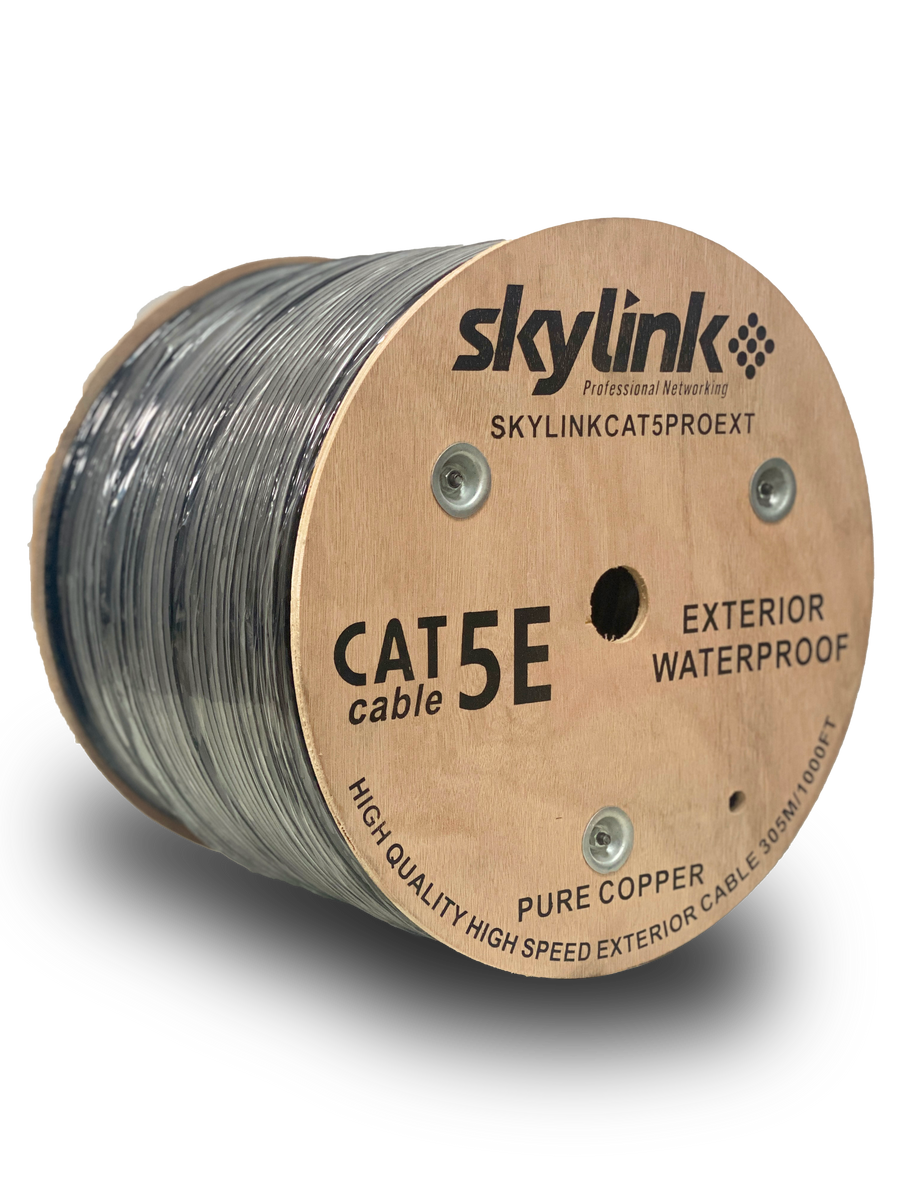 CABLE CAT5 100% COBRE SKYLINK UTP COLOR NEGRO 1000 PIES POR ROLLO, EXT ...