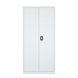Armario Archivador de 2 puertas iOffice, Acero, Color gris claro, 4 Estantes Ajustables.
