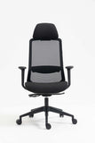 Silla SIT gerencial, respaldo medio, acolchonada, ajuste de altura, 250 LBS, 60x22x51 cm, color negro