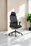 Silla SIT gerencial, respaldo medio, acolchonada, ajuste de altura, 250 LBS, 60x22x51 cm, color negro