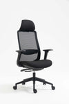 Silla SIT gerencial, respaldo medio, acolchonada, ajuste de altura, 250 LBS, 60x22x51 cm, color negro