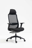 Silla SIT gerencial, respaldo medio, acolchonada, ajuste de altura, 250 LBS, 60x22x51 cm, color negro