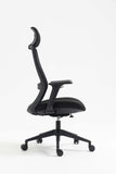 Silla SIT gerencial, respaldo medio, acolchonada, ajuste de altura, 250 LBS, 60x22x51 cm, color negro