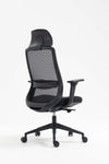 Silla SIT gerencial, respaldo medio, acolchonada, ajuste de altura, 250 LBS, 60x22x51 cm, color negro