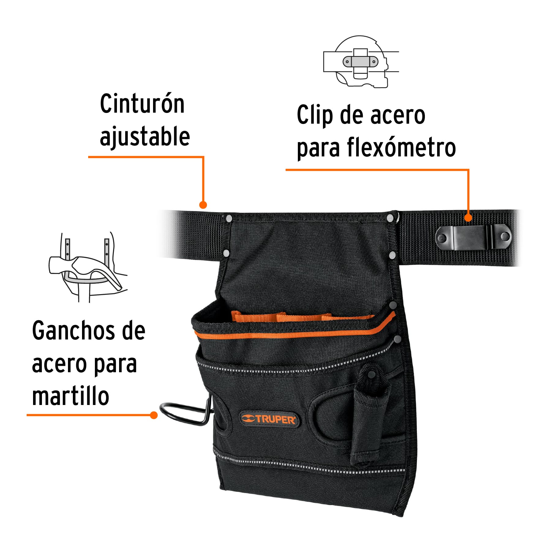 Porta herramientas Truper, pohe-7 poliester