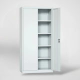 Armario Archivador de 2 puertas iOffice, Acero, Color gris claro, 4 Estantes Ajustables.
