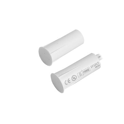Contacto magnético empotrable para puertas y ventanas de aluminio y madera color blanco