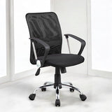 Silla SIT Ejecutiva, base cromada, apoyo acolchonado. Color Negro. Peso: 200Lbs.