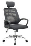 Silla SIT Ejecutiva, base cromada, Color Negro y Azul. Peso: 200Lbs.