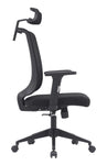 Silla SIT Ejecutiva, respaldo alto, ajustable, base cromada. Color Negro. Peso: 250Lbs.