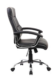 Silla SIT Gerencial con Brazos cromados acolchonados. Color Negro. Peso: 250Lbs.