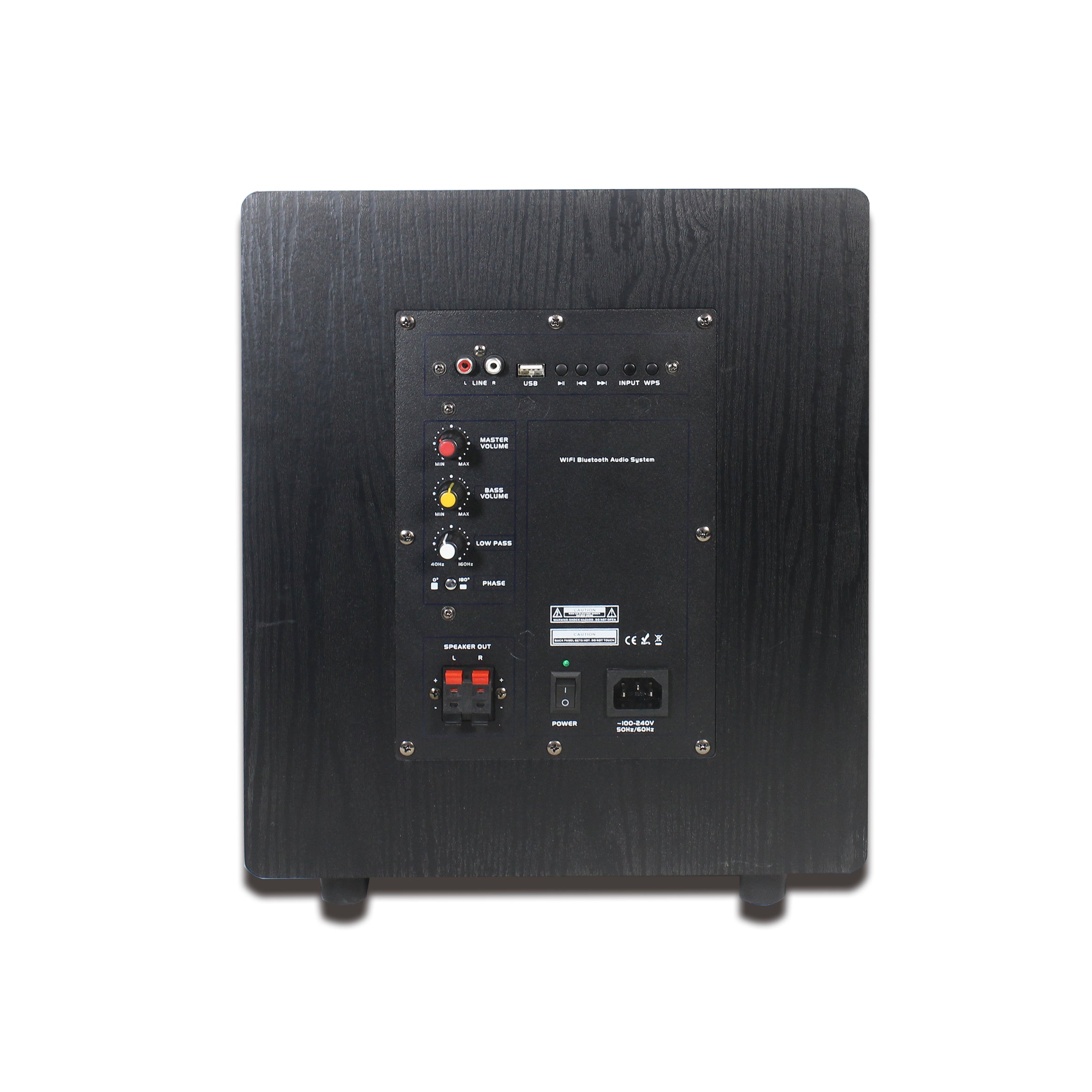 SUBWOOFER ACTIVO SKAUDIO 10 PULGADAS 180W COLOR NEGRO 100-240VAC, 50/60Hz