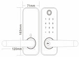 CERRADURA SKYLINK WIFI TUYA APP COLOR NEGRO HUELLA,TARJETA,CODIGO, LLAVE PESTILLO UNICO USO INTERIOR