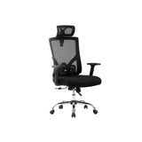 Silla SIT Ejecutiva, Respaldo alto, cojín lumbar, altura ajustable. Color Negro. Peso: 250Lbs.