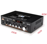 Amplificador Heaven de Audio / 2 Canales / Bluetooth / BT/USB/MP3 / 110V/12V.