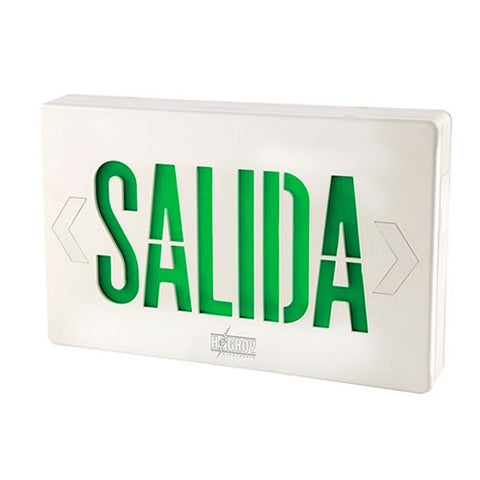 Letrero de Salida Hagroy Led de Color Verde UL.