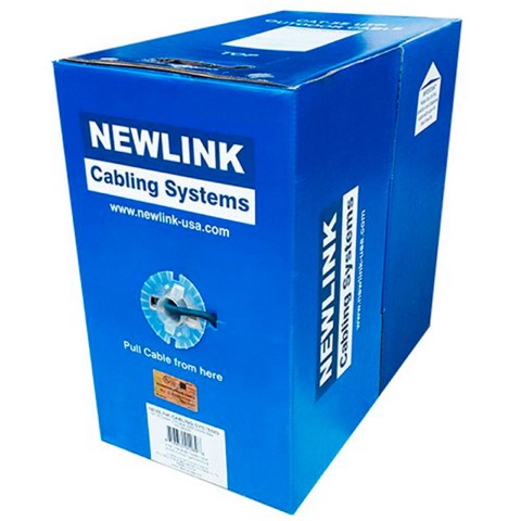 Cable UTP Cat6 Newlink / Certificado / 100% cobre / Negro / 1000 Pies / Exterior.
