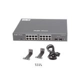 Switch Ruijie Administrable 16 Puertos Gigabit PoE 802.3af/at + 2 SFP 240W.