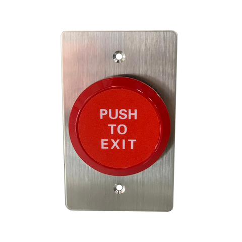 Boton de Salida Rojo con Placa de Acero Skylink / Ip65 / Para Uso Interior Y Exterior