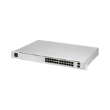 UniFi Switch Ubiquiti capa 3 de 24 puertos Gigabit RJ-45 + 2 puertos 1/10G SFP.
